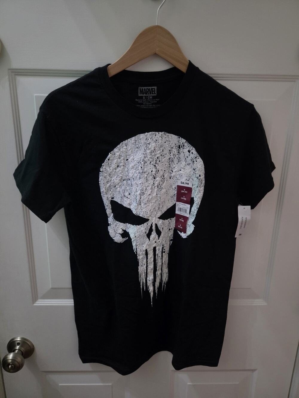 THE PUNISHER SKULL Marvel Comics T-Shirt MENS SMALL Graphic Tee Shirt Brand New